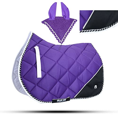 GLP Numnah General Saddle Pads Jewel Trimming Amara Palm Free Ear (Ship from USA)