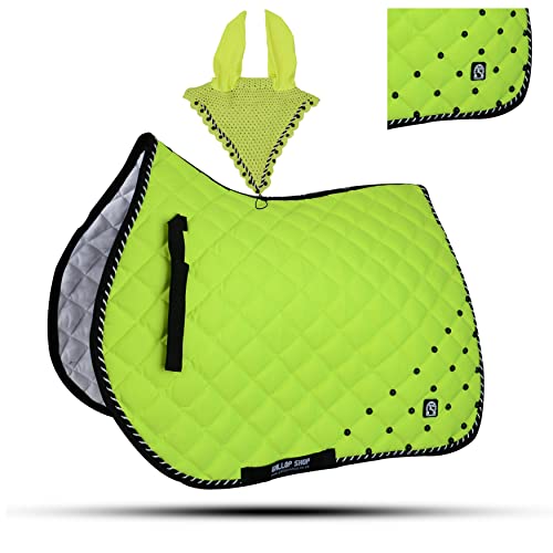 GLP Numnah Saddle Pads with Matchy Bonnet Set with Jewel (Ship from USA)