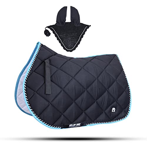 GLP General Saddle Pads with Matching Fly Veil Set (Ship from USA)