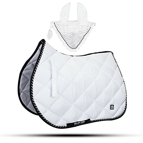 GLP General Saddle Pads with Matching Fly Veil Set (Ship from USA)