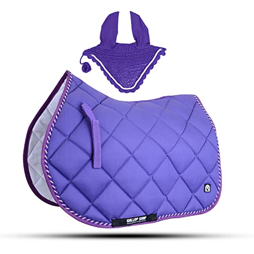 GLP General Saddle Pads with Matching Fly Veil Set (Ship from USA)