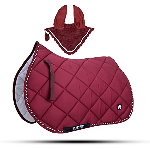 GLP General Saddle Pads with Matching Fly Veil Set (Ship from USA)