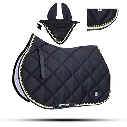 General Horse Saddle Pads + Free Fly Veil Set & Jewel Trimming (Ship from USA)