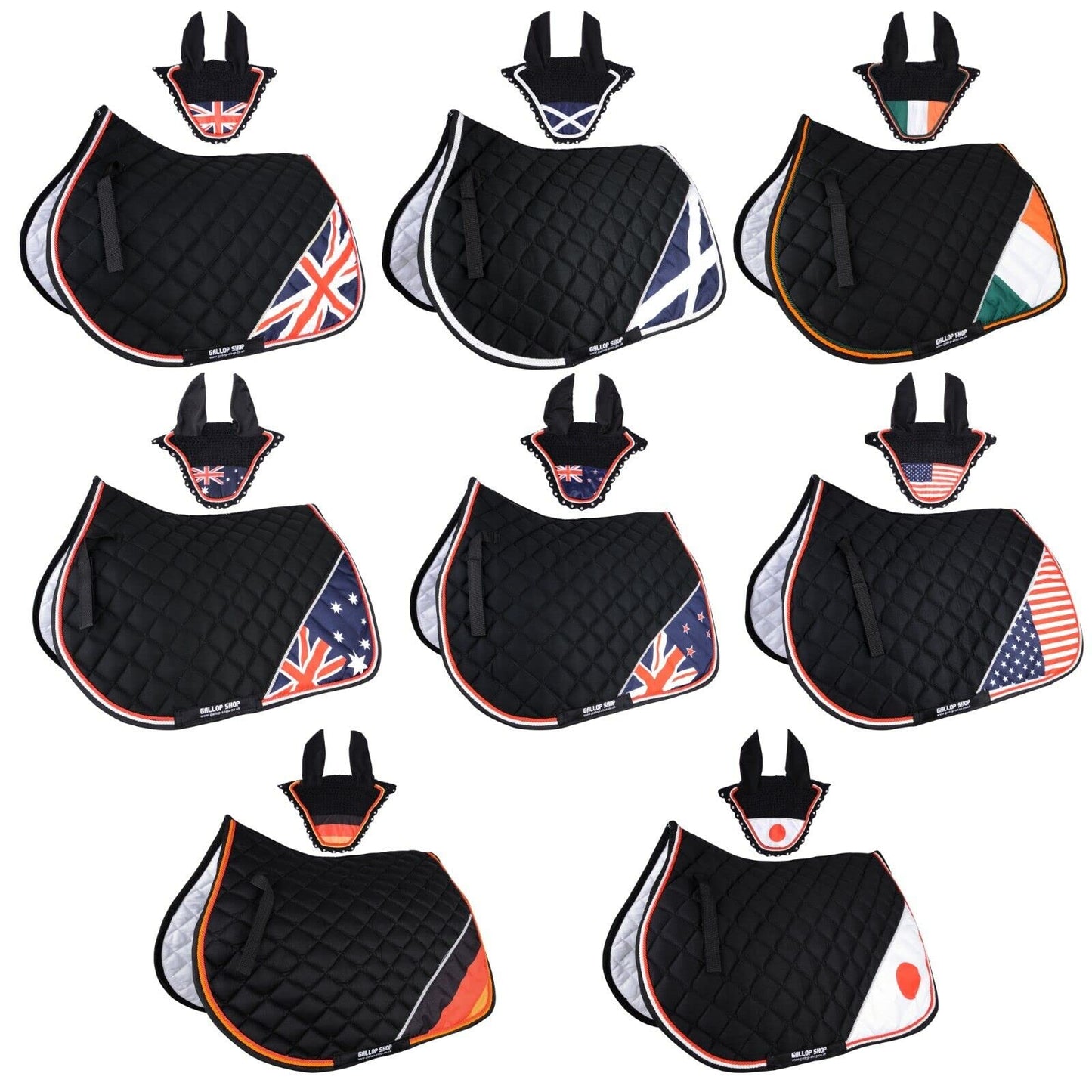 GLP Patriot Series Horse Saddle Pad/National Flag Saddle Pad Set/Numnah Cloth (Ship from USA)