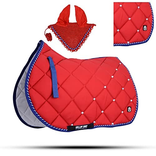 Numnah Horse Saddle Pad With Matching Ear Bonnet (Ship From USA)…