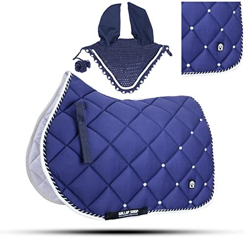 Numnah Horse Saddle Pad With Matching Ear Bonnet (Ship From USA)…